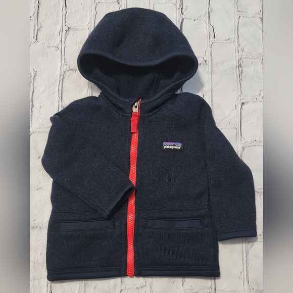 Patagonia Baby Better Sweater Fleece Jacket 6-12 M New Navy - Picture 2 of 5